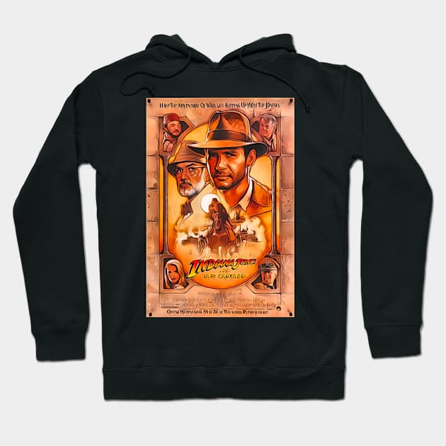 Indiana jones retro last crusade Hoodie by SAN ART STUDIO 